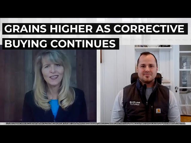 Grains Higher as Corrective Buying Continues: Cattle and Hogs Make New Highs for the Move