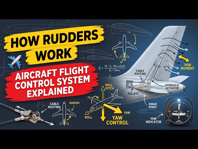 How Rudders Work on Aircraft ✈️ | Aircraft Flight Control System Explained
