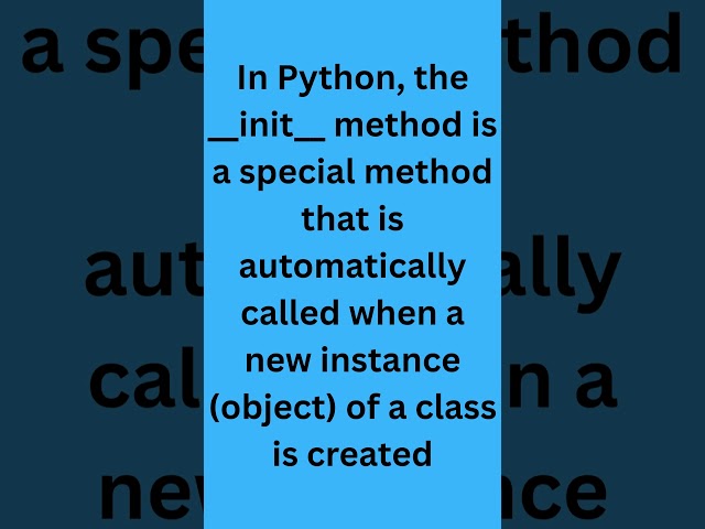 Python __init__ method