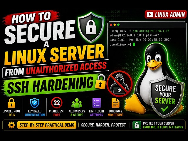 How to Secure a Linux Server from Unauthorized Access | SSH Hardening