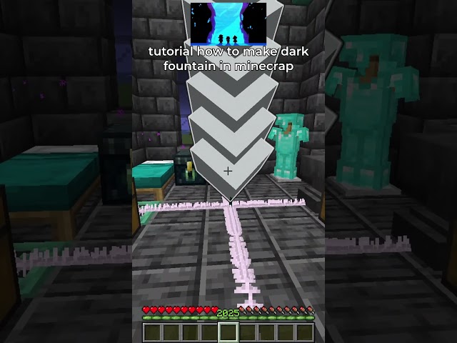 tutorial how to make deltarune dark fountain in minecraft 🤔
