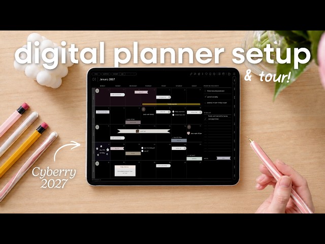 2027 Cyberry Digital Planner Tour + Setup Guide 🍒 | Customizable, Layout Blocks, & Bonuses!