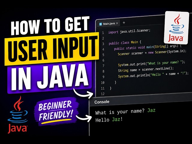 How to Get User Input in Java | Beginner Java Tutorial