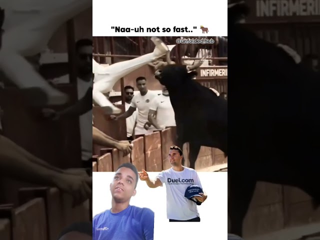 THIS BULL 🐂 IS CRAZY 😂 #humor #laughter #funny #entertaining #memes