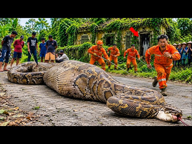 Time Lapse 72 Hours: Villagers Surround a Giant Anaconda — Its Swollen Belly Shocked Everyone!