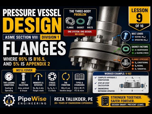 Pressure Vessel Design | ASME Section VIII Division 1 | Lesson 9 – Flanges
