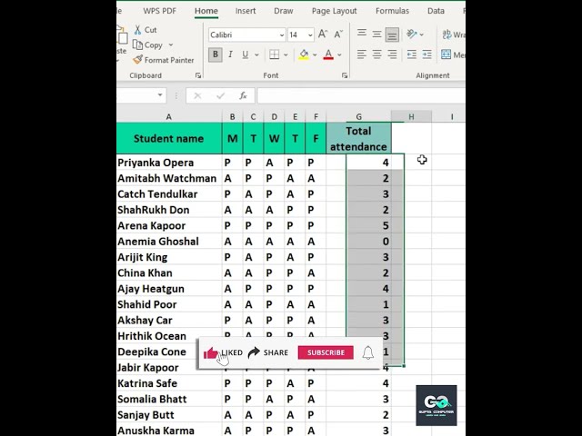 Stop Counting Attendance Manually! ⚡ | Excel COUNTIF Formula  #excel #exceltips #computereducation