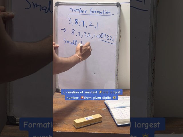 📕How to form a smallest and largest number from given digits ?