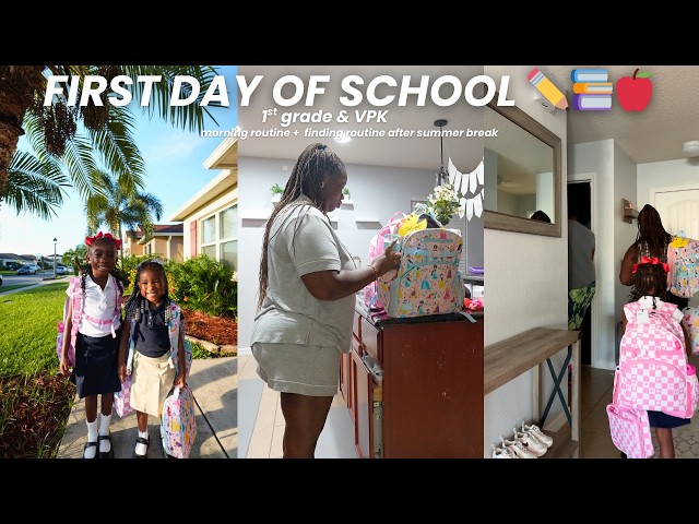 First Day of School Morning Routine (1st grade & VPK) | 9-5 Work Day as a Full-Time Working Mom