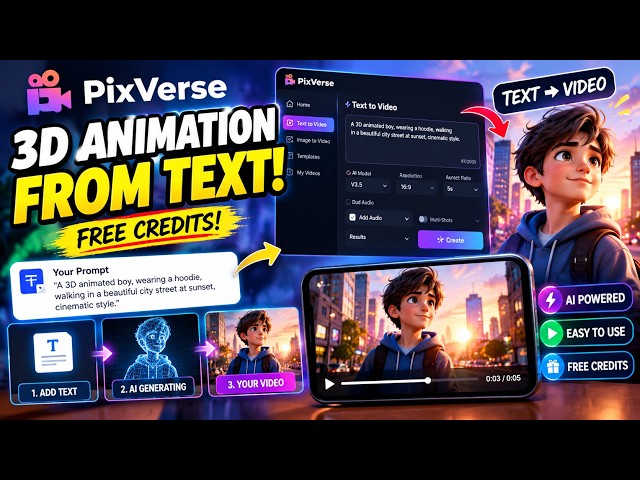 How to Convert Text to 3D Character Animations with PixVerse AI