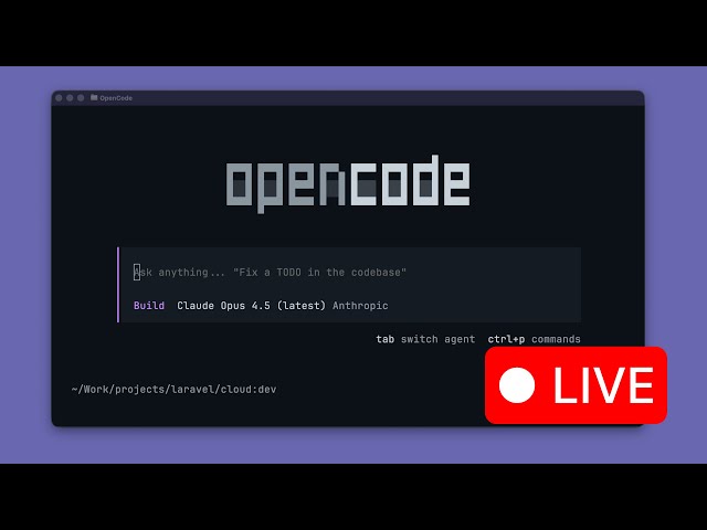[VOD] TESTING OPENCODE (AI coding)