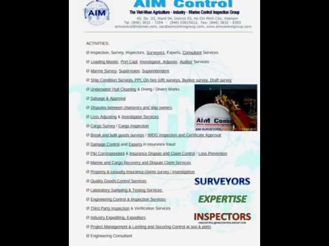 AIM SURVEYORS INSPECTORS EXPERT IN VIETNAM WORLDWIDE