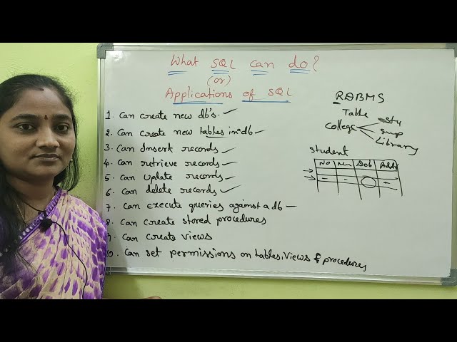 DBMS|| Apllications Of SQL || DBMS Both in Telugu And English||Telugu Scit Tutorial