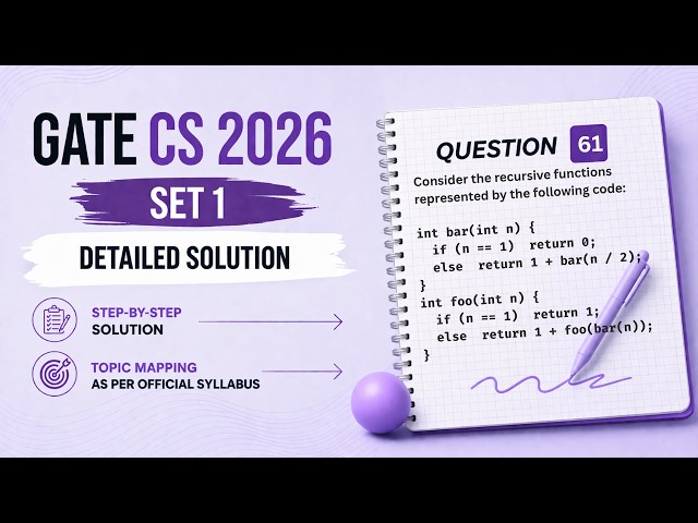 GATE 2026 CS SET 1 | Question 61 |  Programming and Data Structures | Recursion