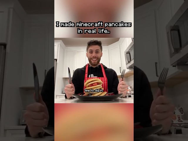 I made minecraft pancakes in real life..