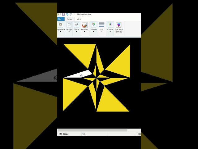 You Won’t Believe This 3D Design is Made in MS Paint! 😱 #Shorts #MSPaint #Drawing #OpticalIllusion