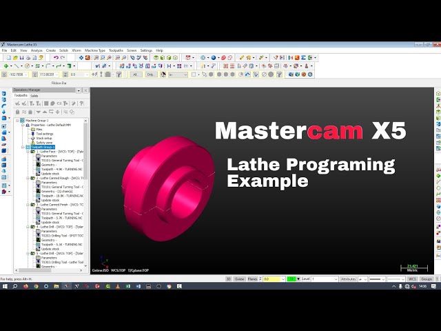 Mastercam X5 || Lathe Programming Example