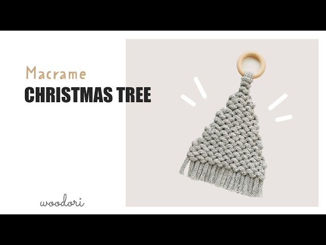 DIY: macrame Christmas tree tutorial | How to tie the snake knot | macrame snake pattern