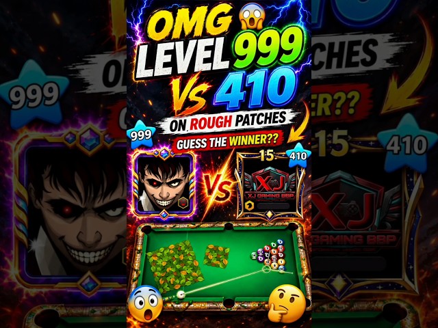 Level 410 Vs 999 Guess The Winner? 8 Ball pool #shorts #games #gaming #viral #viralvideo #8bp