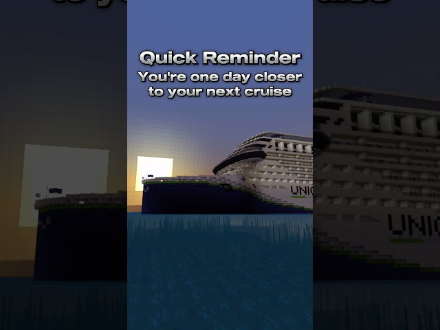 Minecraft Ship Reminder... #shorts #minecraft #cruise #ship #relatable