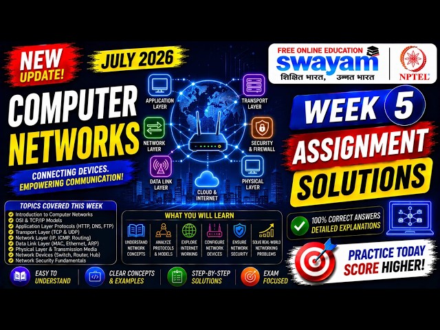 Computer Networks Week 5 Assignment Answers 2026 | NPTEL July 2026 | NPTEL Assignment Solutions