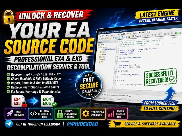 🔥 #EX4 & #EX5 Source Code Extraction Demo | Export Raw #MQL Source Code from Compiled Files