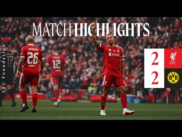 Highlights: Liverpool FC Legends 2-2 Borussia Dortmund | Thiago Scores on Anfield Return!