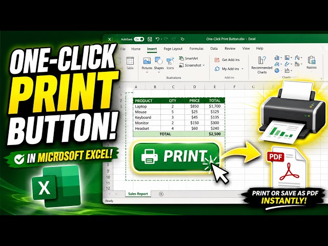 Excel VBA Tutorial: Quick Print Button in 3 Minutes