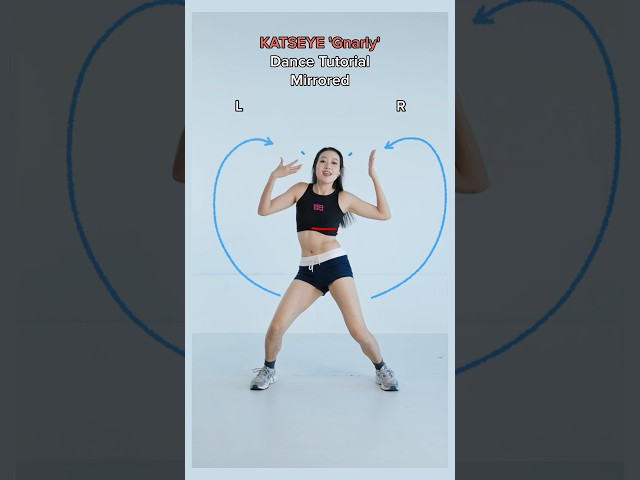 KATSEYE ‘Gnarly’ dance tutorial, slowed, mirrored #gnarly #katseye #kpopdancetutorial