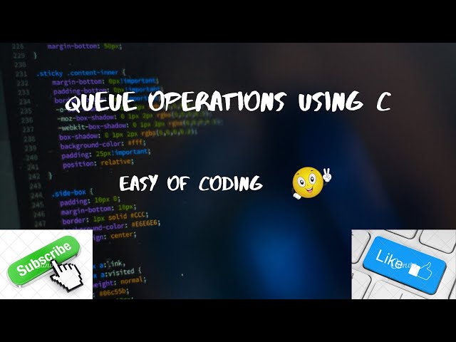 Programming Corner-Queue Operations using C|Easy of coding