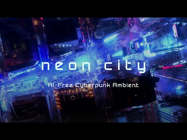 NEON CITY | Your Real Cyberpunk Night Flight | Blade Runner Ambient Music | 100% AI-Free #norain