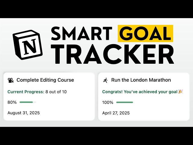 How to Build a SMART Notion Goal Planner From Scratch