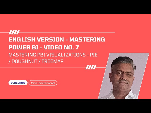 English Version – Mastering Power BI | Video #7 | Pie and Doughnut and Treemap Charts