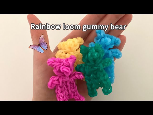 DIY rainbow loom easy gummy bear 🐻🌈✨ (tutorial)