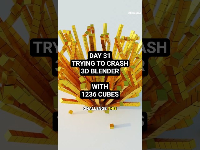 Trying to Break Blender with Cubes #shorts #blender #simulation