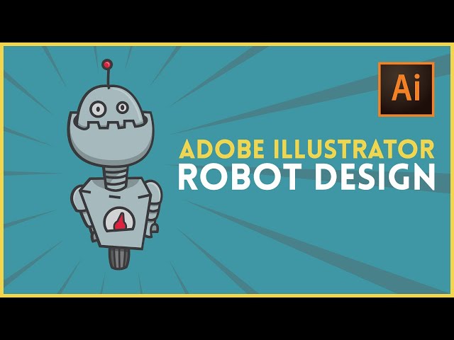 Converting A Robot Sketch to Vector - Adobe Illustrator Speed Art
