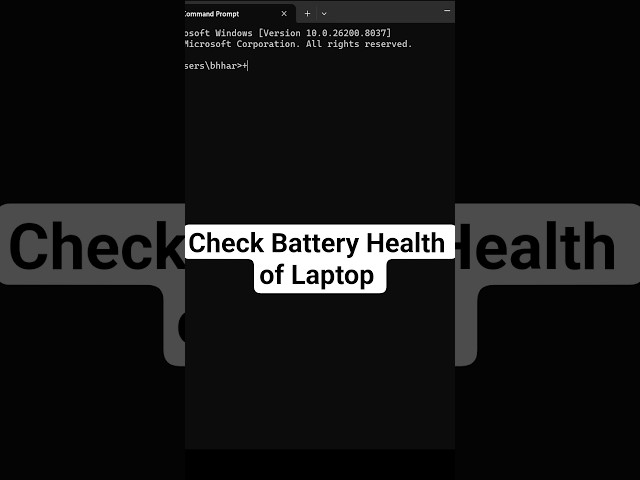 how to check battery health of laptop? #cswithharsh #technology #tech #shorts
