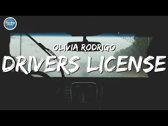 Olivia Rodrigo - drivers license (Clean - Lyrics)
