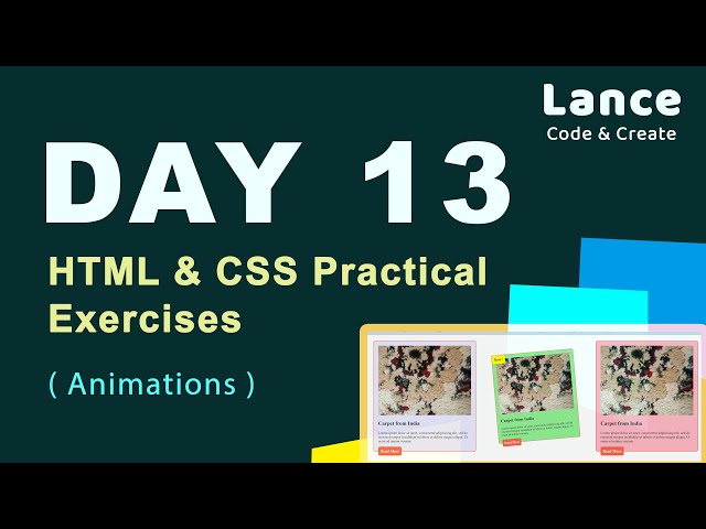 Day 13 - 5 HTML / CSS Exercises SOLVED!