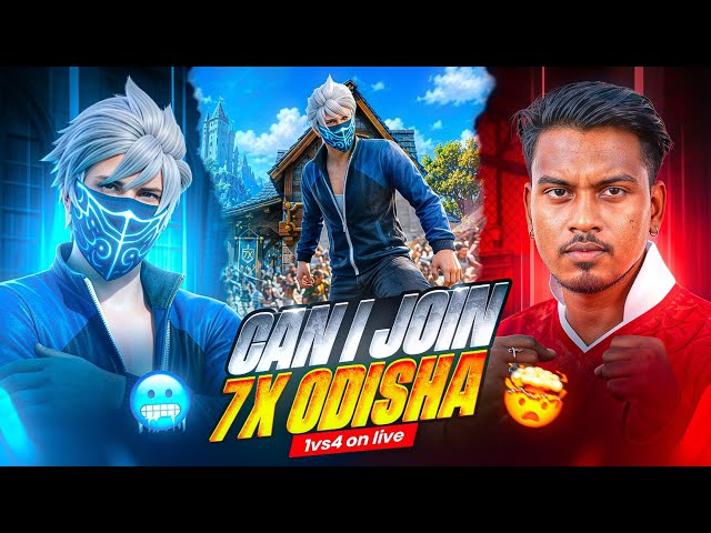 LEAVE TEAM XD 💔 CAN I JOIN 7X ODISHA ? 😍 1 VS 4 GAMEPLAY ON LIVE WITH ANIL BHAI REACTION 😱#lexxaff