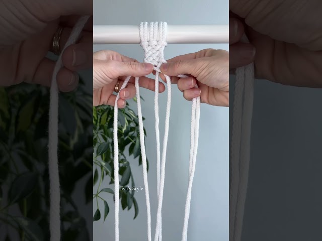 A simple 6-strand braid ✨ #macrame #macrametutorial #macrameinspiration #macramelove #braids