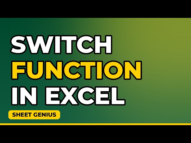 SWITCH Function in Excel — Replace Nested IFs Forever