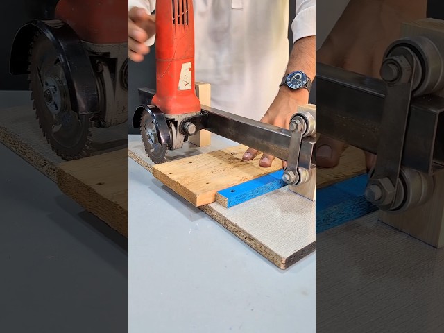 Turn Your Angle Grinder Into a Sliding Wood Cutter!