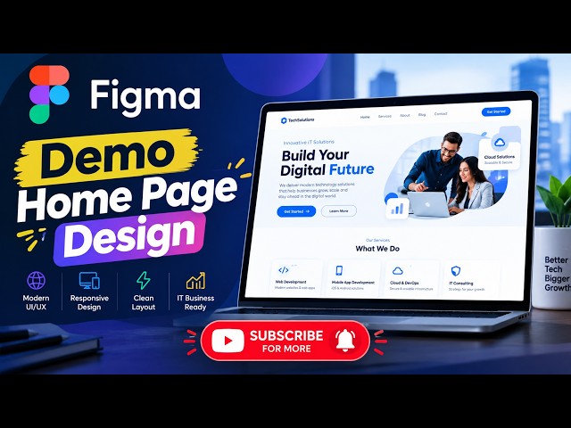 Figma Home Page Design Tutorial | Learn UI Design Step by Step