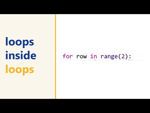 Nested loops in Python: a for loop inside a for loop