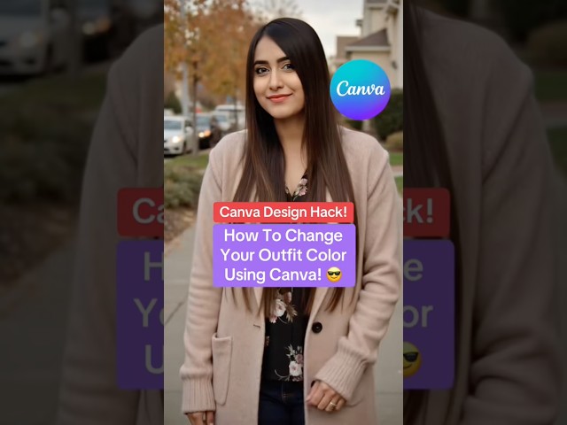 Canva Tutorial - How To Change The Color Of Your Outfit Using Canva!