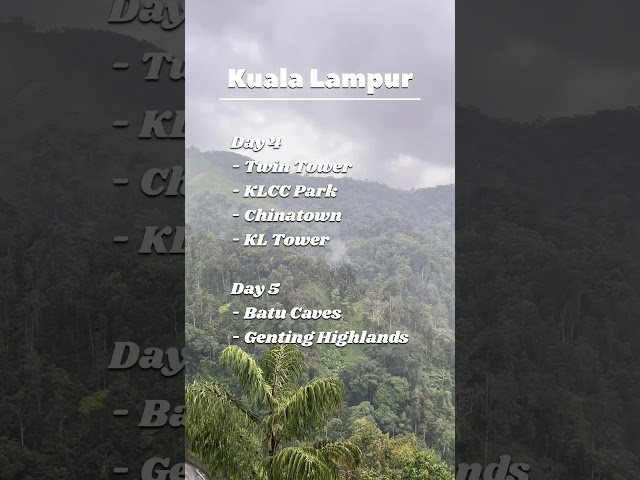 10 day itinerary of Malaysia and Singapore 🇸🇬 🇲🇾 #shorts
