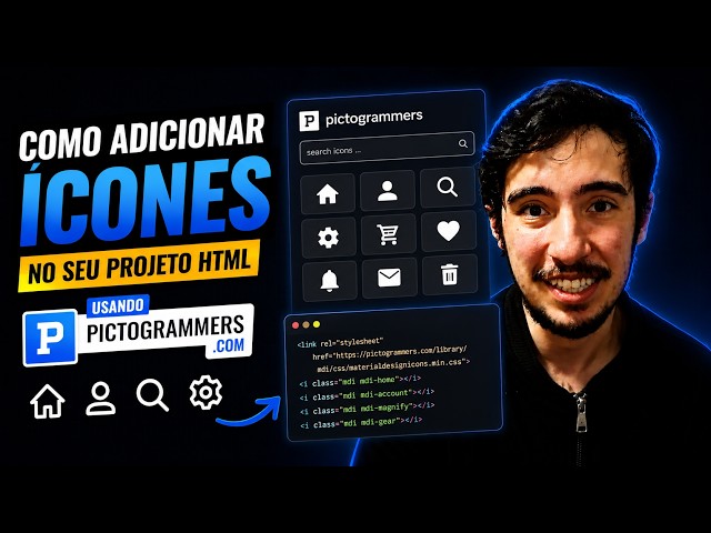 How to add icons and edit them as fonts in HTML