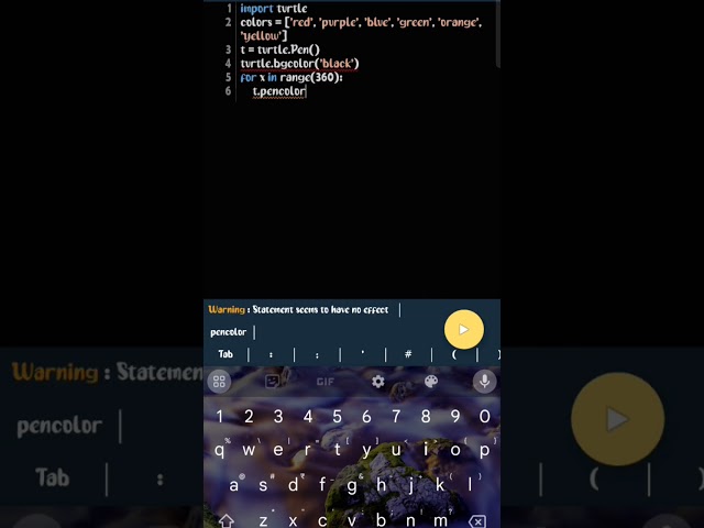Creating a Rainbow Benzene Design.                    #shorts #python #pythonprogramming #hack