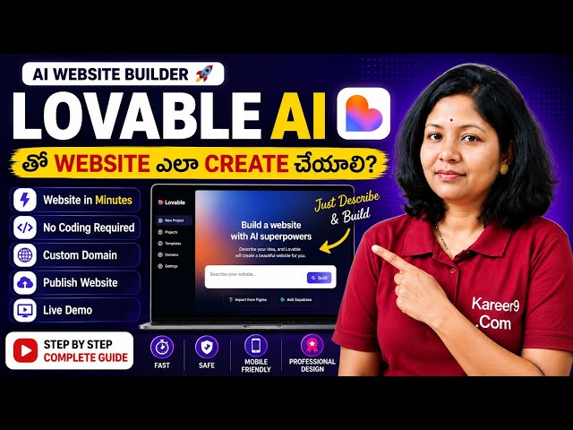 Lovable AI తో Website ఎలా Create చేయాలి? | AI Website Builder Telugu Tutorial